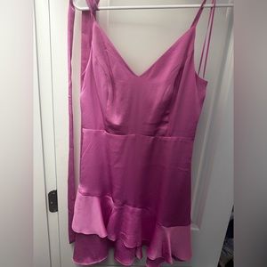 Express mini pink waist tie dress